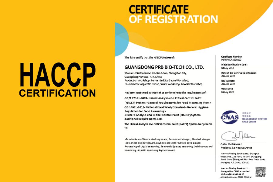 HACCP Cetificate